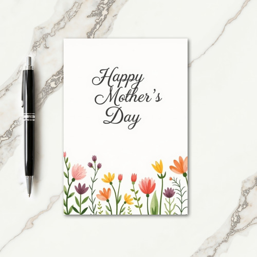 Elegant Floral Script Card