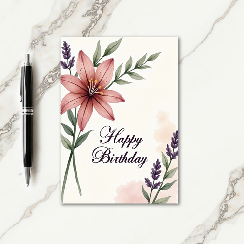 Elegant Floral Watercolor Card