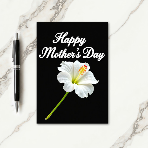 Elegant Floral White Card