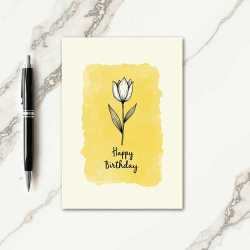 Elegant Flower Birthday Joy Card