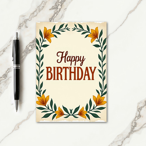 Elegant Foliage Greeting Card