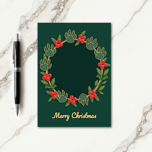 Elegant Forest Wreath Card