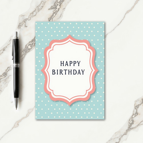Elegant Frame Birthday Card