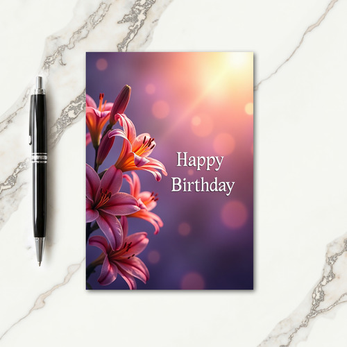Elegant Fuchsia Bloom Card
