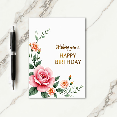 Elegant Garden Birthday Card
