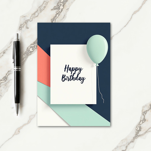 Elegant Geometric Birthday Card