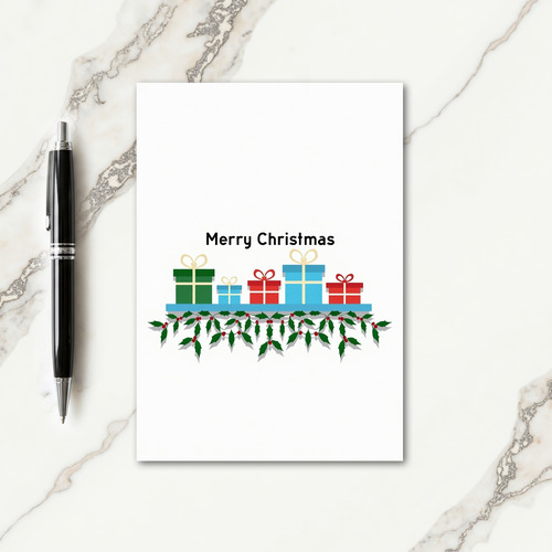 Elegant Gift Box Christmas Card