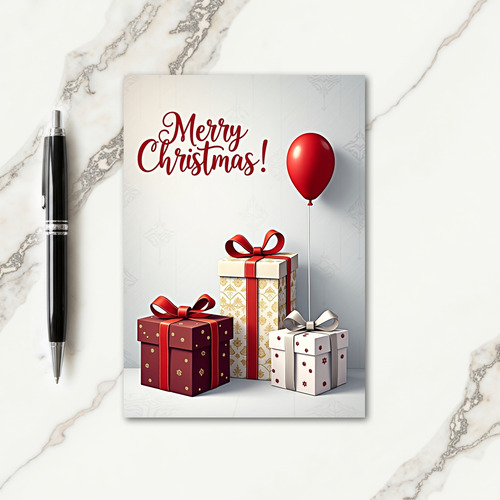 Elegant Gift Boxes Christmas Card