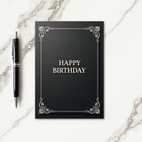 Elegant Gilded Birthday Card