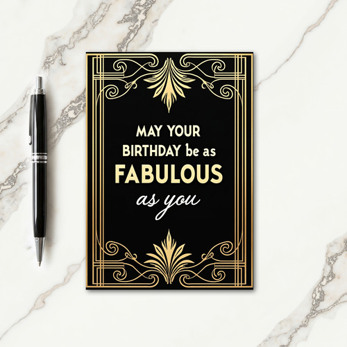 Elegant Gold Birthday Card