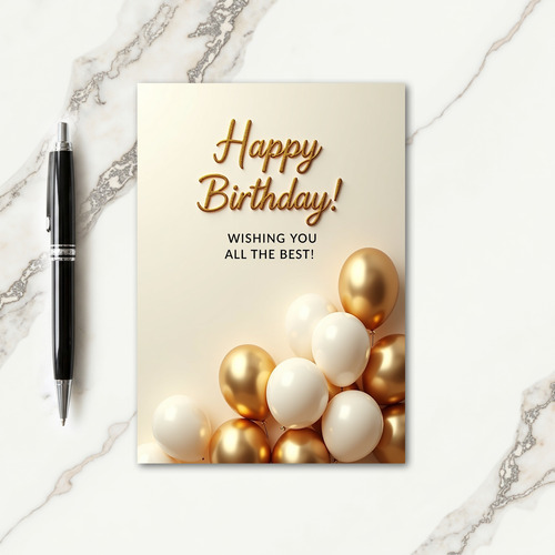 Elegant Gold Script Card