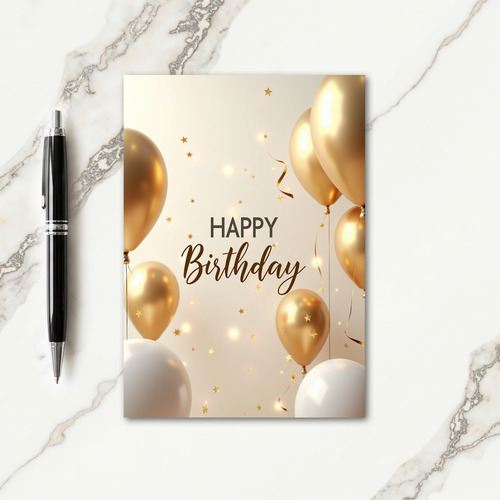 Elegant Gold Sphere Card