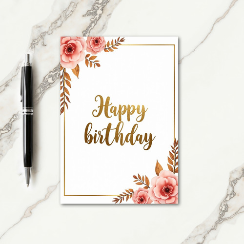 Elegant Gold Wishes Card