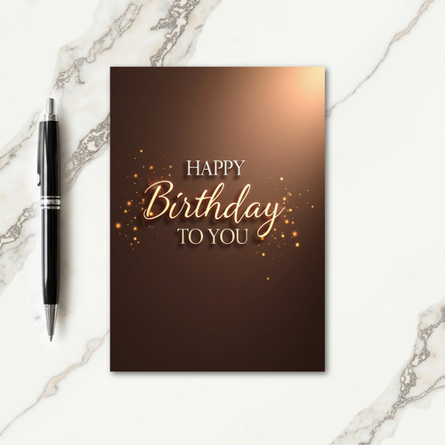 Elegant Golden Birthday Card