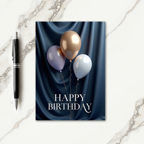 Elegant Golden Orb Birthday Card