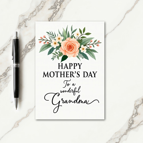 Elegant Grandma Mothers Day Card