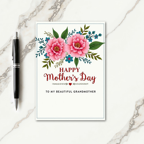 Elegant Grandmother Mothers Day Card