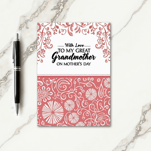 Elegant Grandmothers Day Card