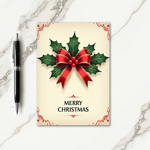 Elegant Greens Christmas Card