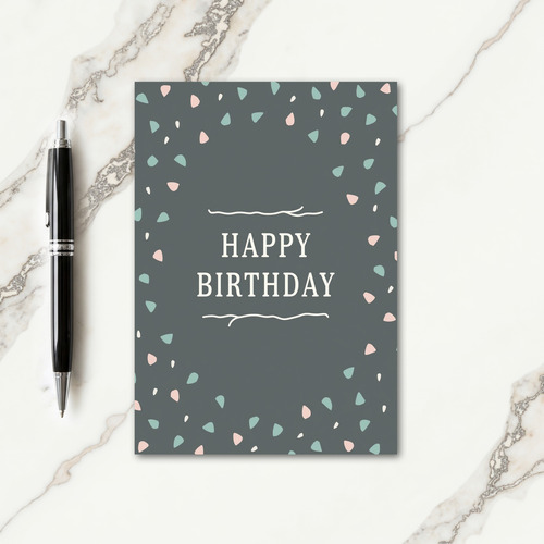Elegant Grey Birthday Card