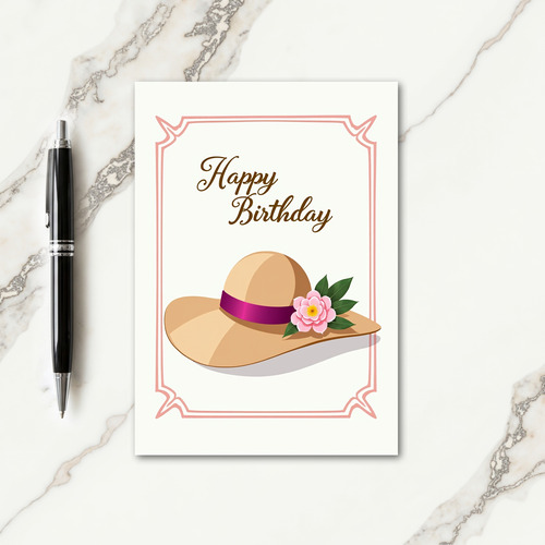 Elegant Hat Blossom Card