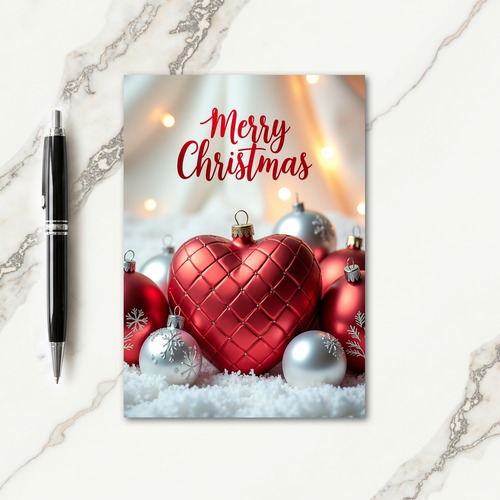 Elegant Heart Christmas Card