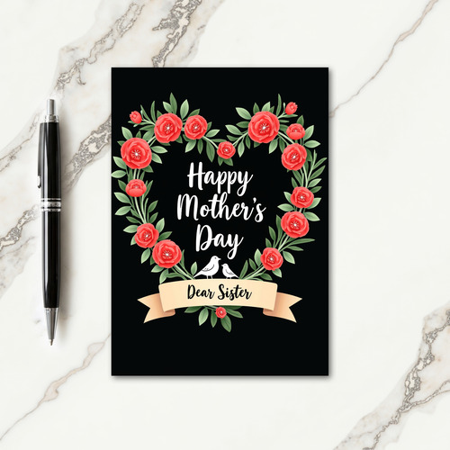 Elegant Heart Mothers Card