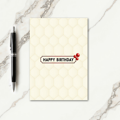 Elegant Hexagon Birthday Card