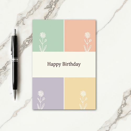 Elegant Hue Birthday Card