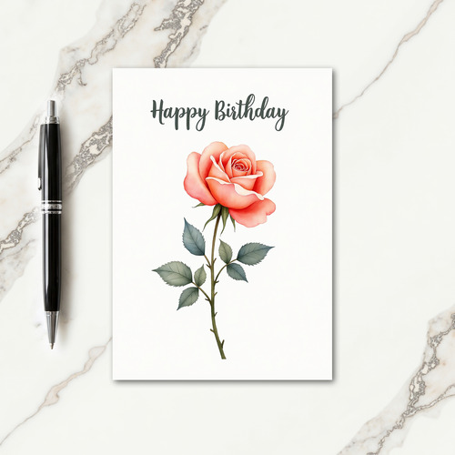 Elegant Illustration Birthday Card