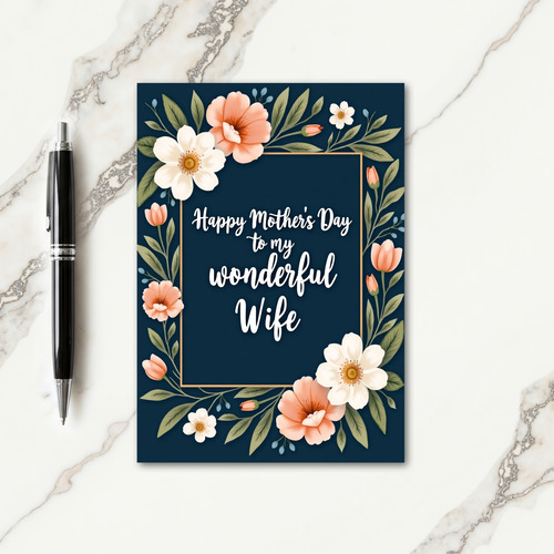 Elegant Indigo Mothers Day Card