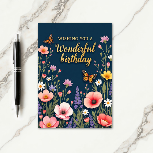 Elegant Insect Birthday Card