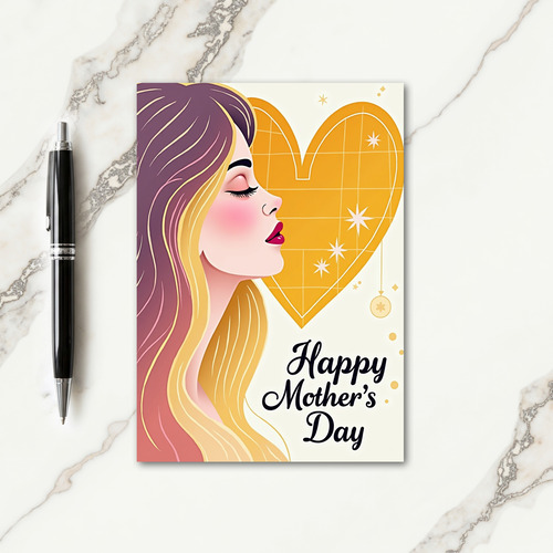 Elegant Lady Mothers Day Card