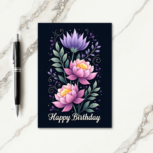 Elegant Lavender Bloom Card