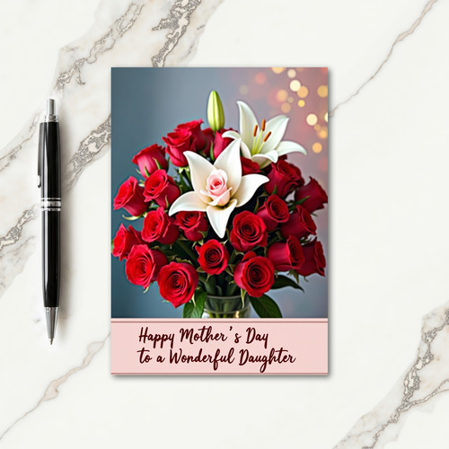 Elegant Lily Mothers Day Card