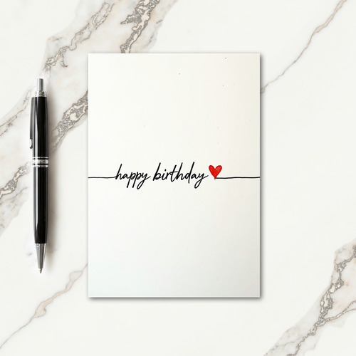 Elegant Lined Birthday Card