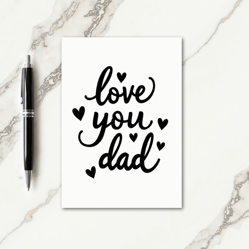 Elegant Love You Dad Fathers Day Card