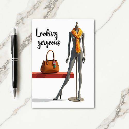 Elegant Mannequin Birthday Card