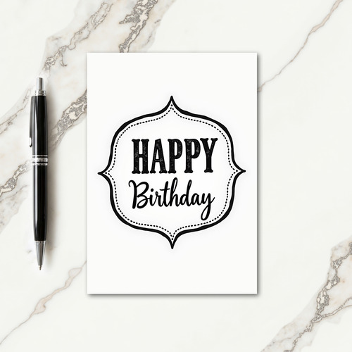 Elegant Medallion Birthday Card