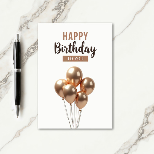 Elegant Minimalist Birthday Card