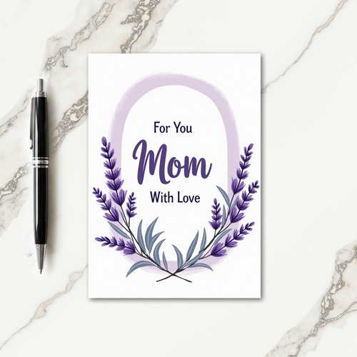 Elegant Mom Botanical Art Card