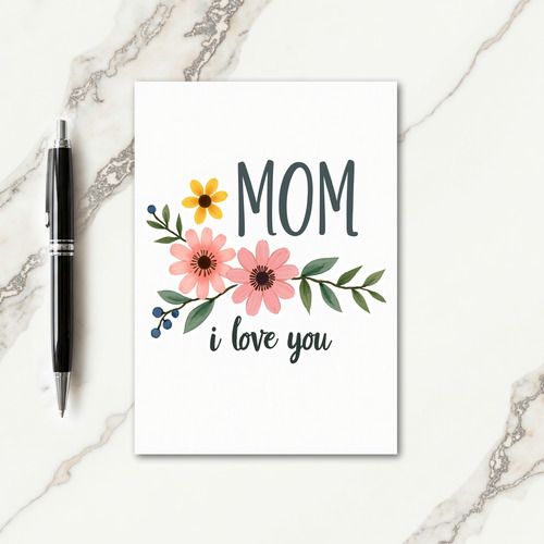 Elegant Mom Floral Love Card