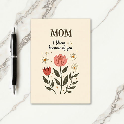 Elegant Mom Gratitude Card