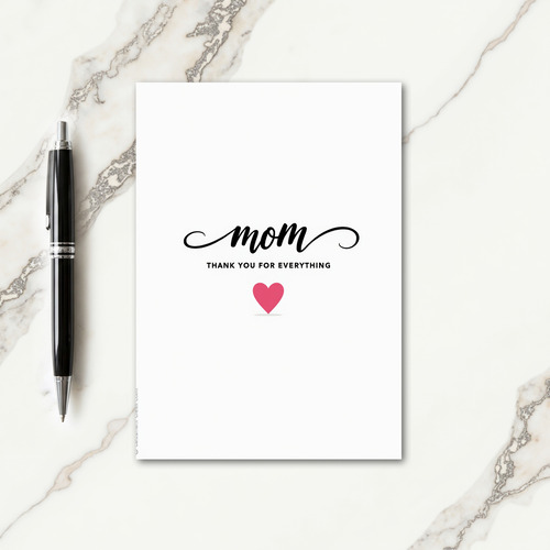 Elegant Mom Thanks Card