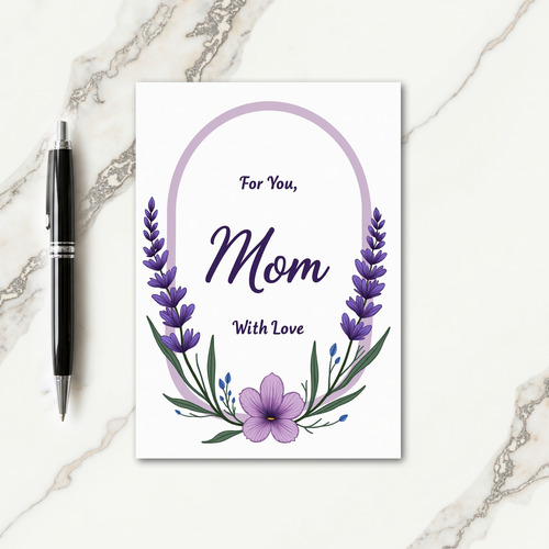 Elegant Mom With Love Art Card