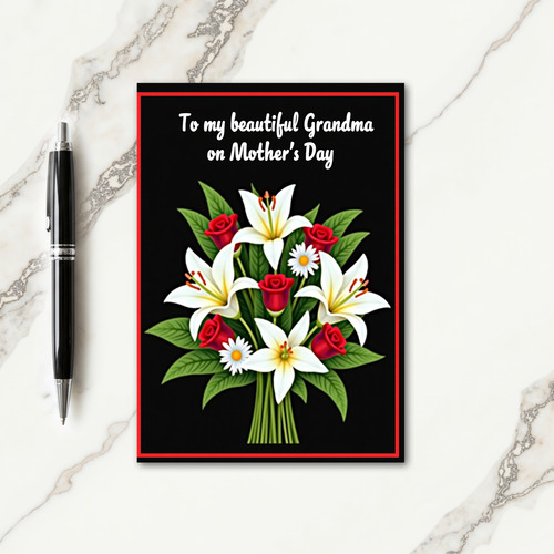 Elegant Moms Bouquet Card