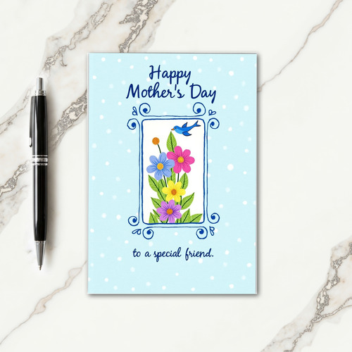 Elegant Moms Day Flower Card