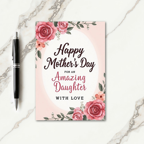 Elegant Moms Day Message Card