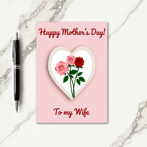 Elegant Moms Day Roses Card