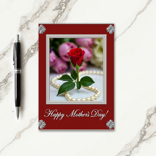 Elegant Mothers Day Beads Card